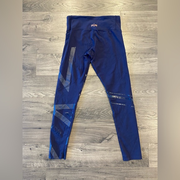 Warrior by Danica Patrick Leggings, Women’s Medium, Blue Line Aztec Design - Picture 2 of 3